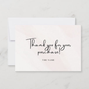 Script Business  Thank You Card