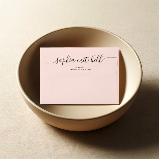 Script Calligraphy Blush Pink Envelope (Creator Uploaded)