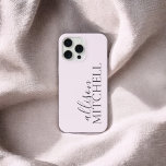 Script Calligraphy Minimalist iPhone Case<br><div class="desc">Minimalist case features name combining script calligraphy with chic serif font.</div>