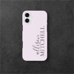 Script Calligraphy Minimalist iPhone Case<br><div class="desc">Minimalist case features name combining script calligraphy with chic serif font.</div>