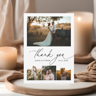 Script Calligraphy Photo Wedding Thank You