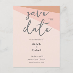 Script Calligraphy Wedding Modern Save the Date Postcard