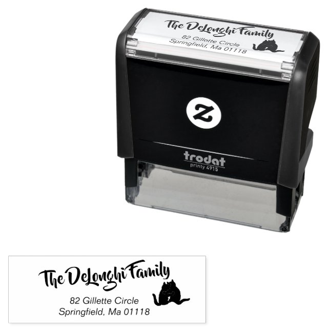 Script Cats Family | Self-inking Stamp (In Situ)