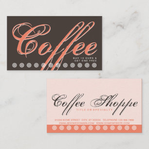 script COFFEE customer loyalty card