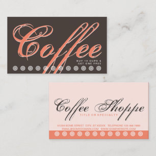 script COFFEE customer loyalty card