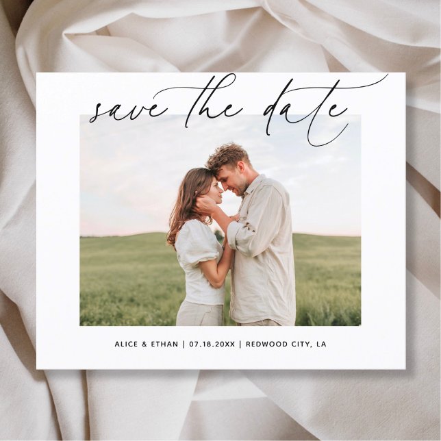Script Contemporary Photo Wedding Save The Date (Creator Uploaded)
