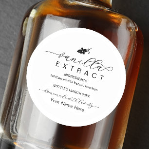 Script Custom Homemade Vanilla Extract Label