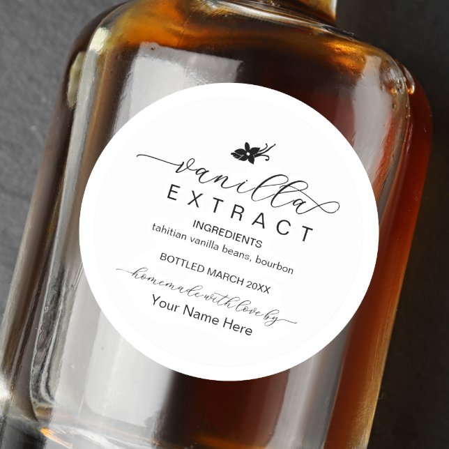 Script Custom Homemade Vanilla Extract Label (Creator Uploaded)