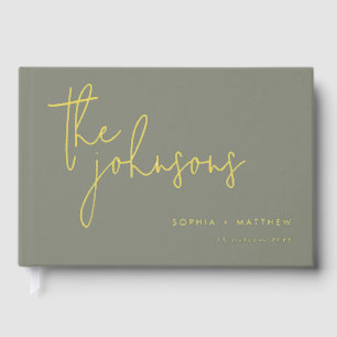 Script Custom Names Wedding Foil Guest Book