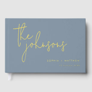 Script Custom Names Wedding Foil Guest Book