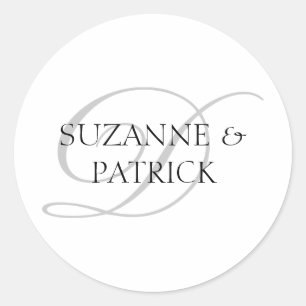 Script D Monogram Labels (Silver / Black)