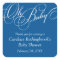 Script Diagonals in Cobalt Baby Shower  Sticker