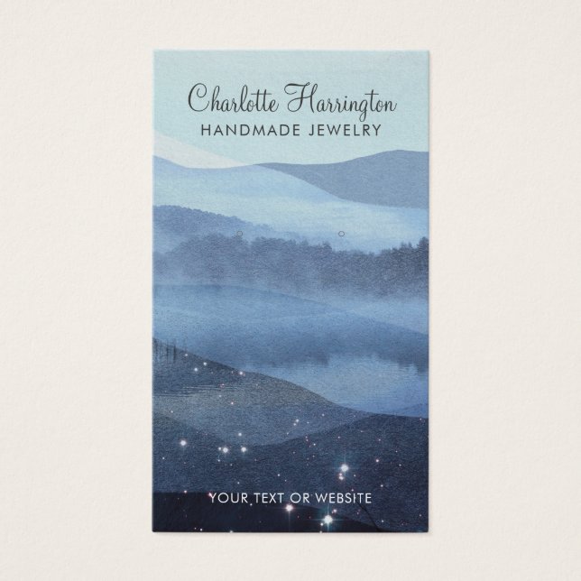 Script Earring Blue Mountain Jewellery Display Car (Front)