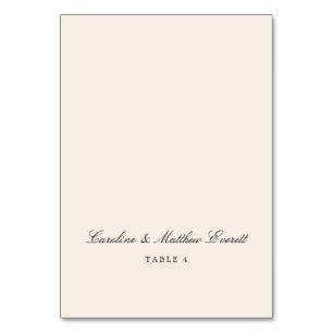 Script Elegant Ivory Custom Name Place Card