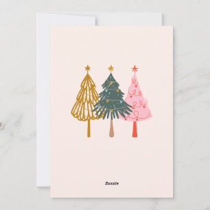 Script elegant modern stylish photo black and whit holiday card
