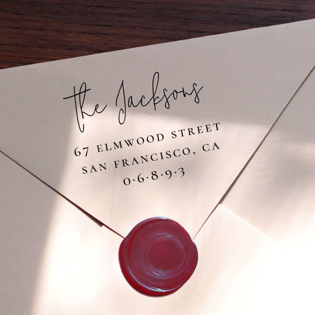 Script Family Name & Serif Address Self-inking Stamp (Script Family Name & Serif Address Self-inking Stamp)