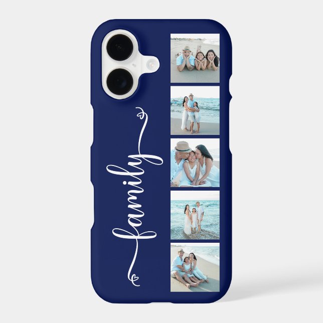 Script Family Photo Navy Blue (Back)