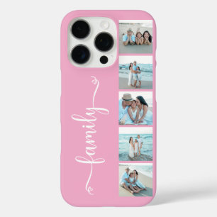 Script Family Photo Pink iPhone 16 Pro Case