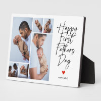 Script First Father's Day Photo Collage Gift