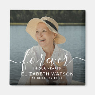 Script Forever Missed' Photo Memorial Magnet