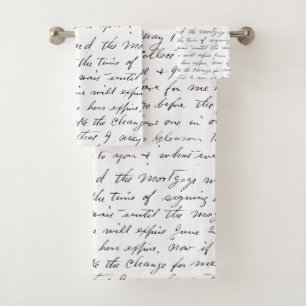 Script French Style Bath Towel Set
