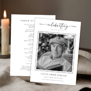 Script Funeral Memorial Order of Service Cheap Program