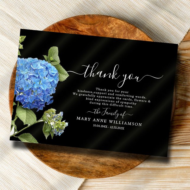 Script Funeral Thank You Card (Creator Uploaded)
