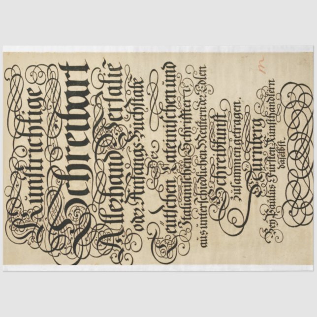 Script Furniture Decoupage Paper (Front)