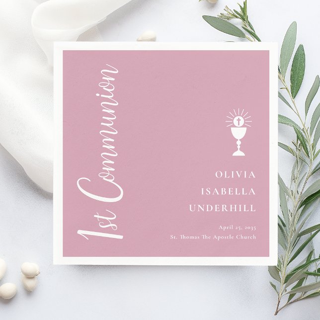 Script Girls 1st Communion  Napkin (Creator Uploaded)