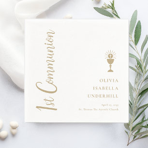 Script Girls 1st Communion Napkin