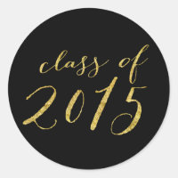 Script Glitter Gold Class of 2015 Graduation