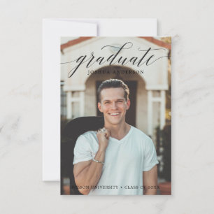 Script Graduation Photo Announcement Invitation