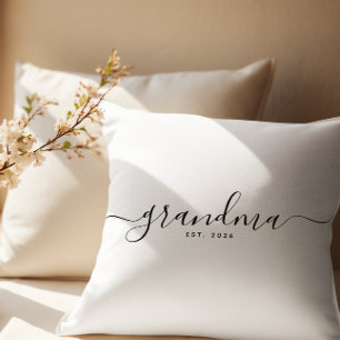 Script Grandma Est Year Mother's Day Gift Cushion