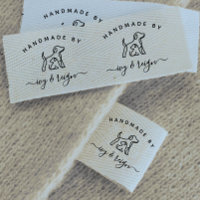 Script Handmade by Custom logo cut and sew