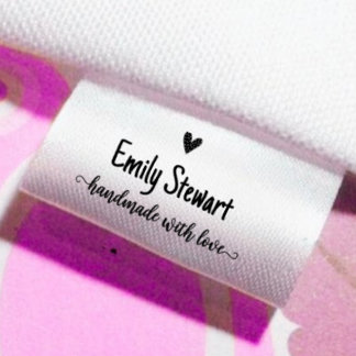 Script handmade with love custom ribbons satin ribbon