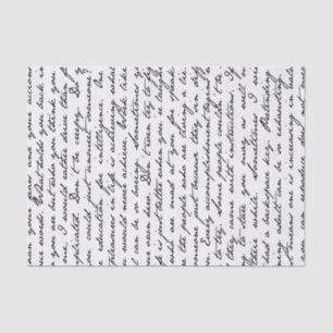Script Handwriting Tissue Paper