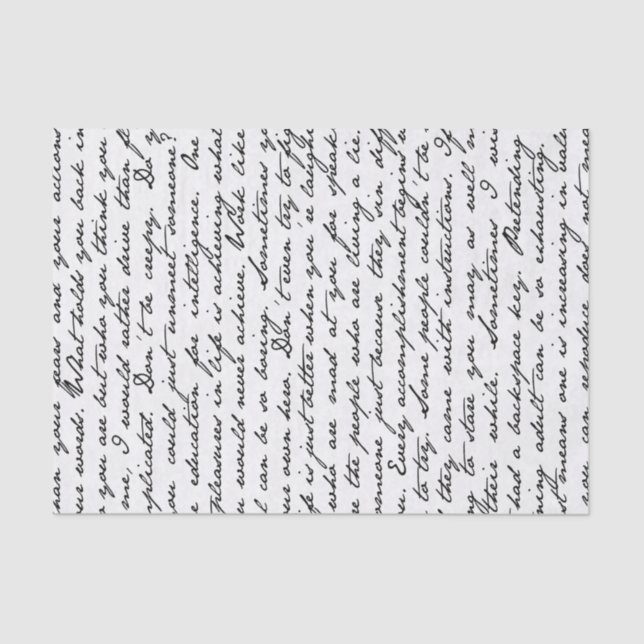 Script Handwriting Tissue Paper (Front)