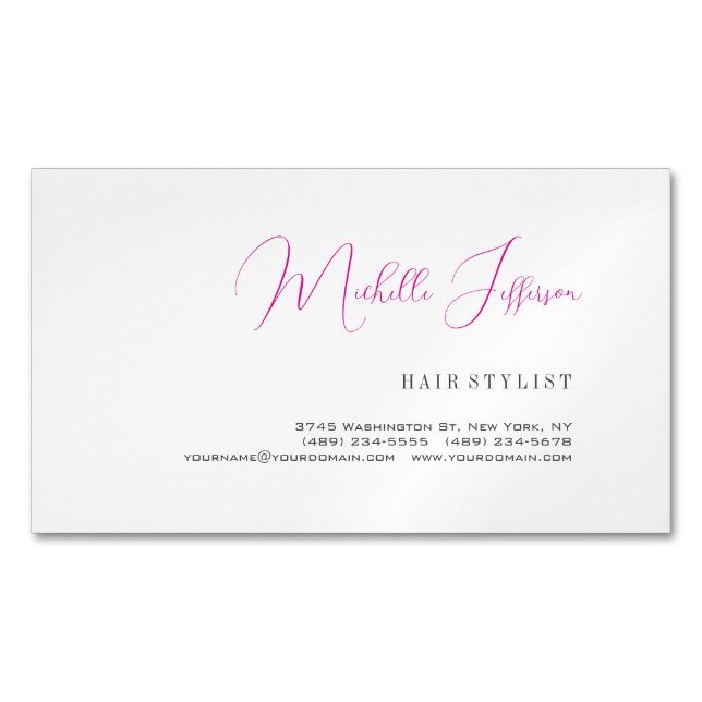 Script Handwriting Trendy Business Profile Card (Front)