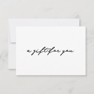 Script Heart Beauty Gift Certificate Invitation