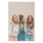 Script heart cute modern multi photo best friends