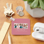 Script heart cute modern multi photo best friends key ring<br><div class="desc">Script heart cute modern multi photo best friends triptych gift</div>