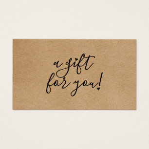 Script Hearts Rustic Kraft Gift Certificate