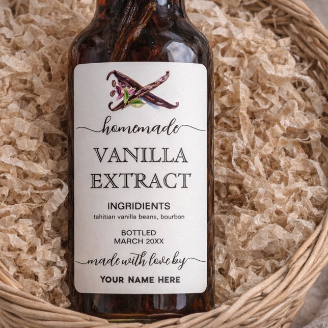Script Homemade Madagascar Vanilla Extract Label (Creator Uploaded)