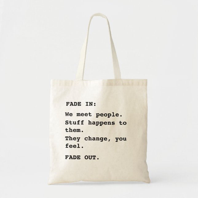 Script, In a Nutshell Tote (Front)
