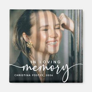 Script In Loving Memory Photo Memorial Magnet