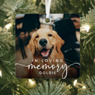 Script In Loving Memory Photo Pet Dog Memorial Metal Tree Decoration