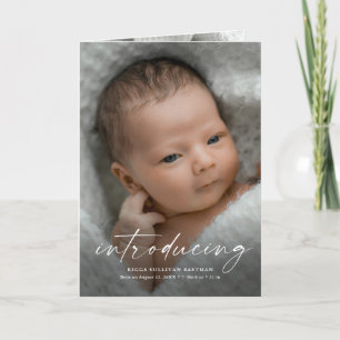 Script Introducing Baby Photo Thank You Card