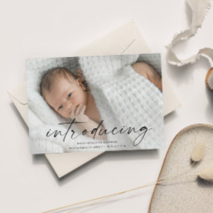 Script Introducing Baby Photo Thank You Card