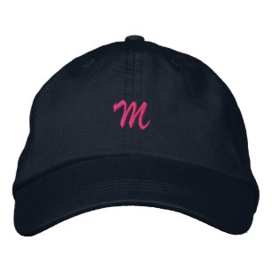 Script-Letter M Embroidered Hat
