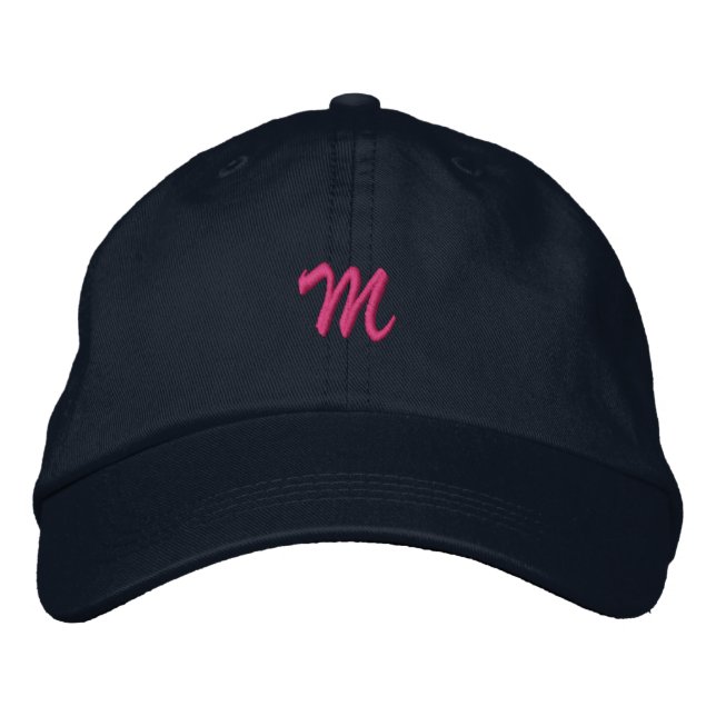 Script-Letter M Embroidered Hat (Front)